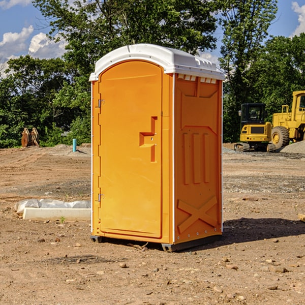 how often are the portable restrooms cleaned and serviced during a rental period in Cameron South Carolina